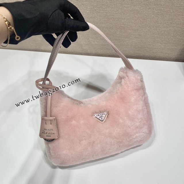 Prada專櫃新款Hobo毛毛包 款號：NE515 普拉達秋冬爆款女包腋下包 csp1297